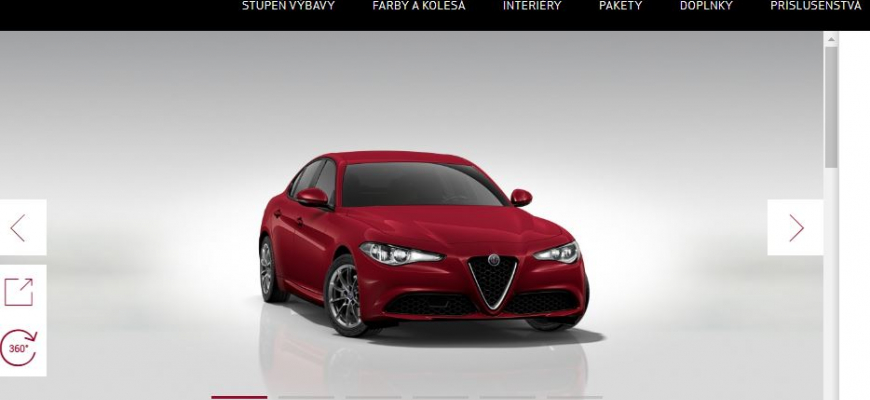 Porovnanie konfigurátorov: Alfa Romeo konfigurátor