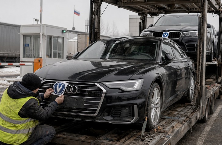 PAŠOVANIE ZÁPADNÝCH ÁUT DO RUSKA: ZNAKY AUDI A BMW PRELEPUJÚ ČÍNSKYMI LOGAMI