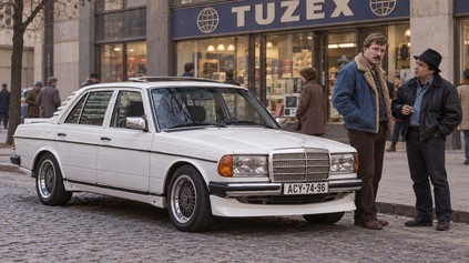 MERCEDES W123 OSLAVUJE 50 ROKOV. NA ZÁPADE OBYČAJNÝ TAXÍK, U NÁS ZNAK NADRADENOSTI