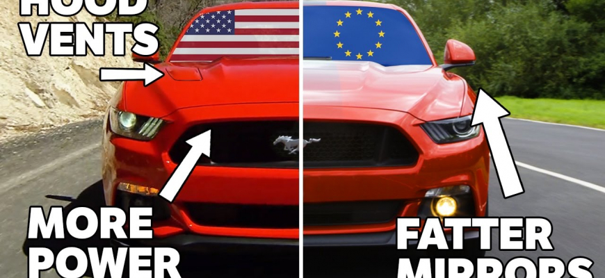 10 rozdielov. Americký vs európsky Mustang