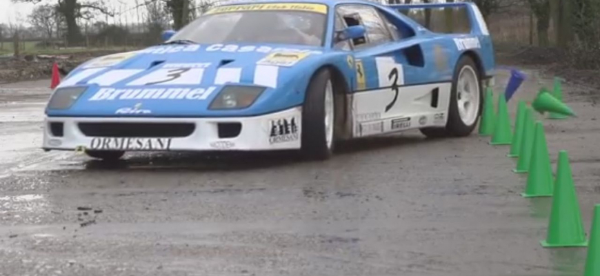 Šialené drifty na farme na vzácnom Ferrari F40 GT. Tax The Rich je späť!