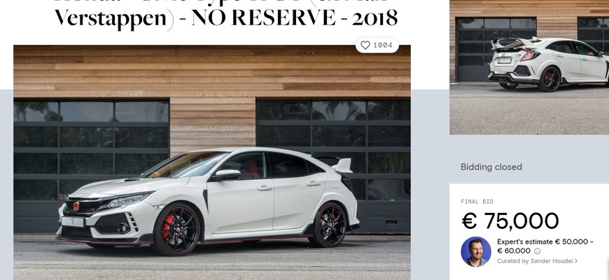Slovák vydražil Civic Type R Maxa Verstappena za bláznivú sumu