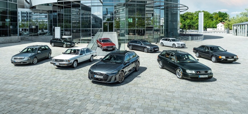 Audi spomína. Postavilo vedľa seba všetky generácie A6, vrátane predchodcov