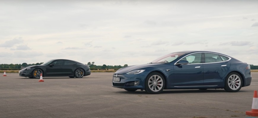 Drag race Tesla Model S proti Porsche Taycan Turbo S: kto kraľuje elektrickým autám?