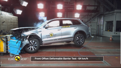 EURONCAP CRASHTEST VW TOUAREG ZVLÁDOL NA 5 HVIEZDIČIEK