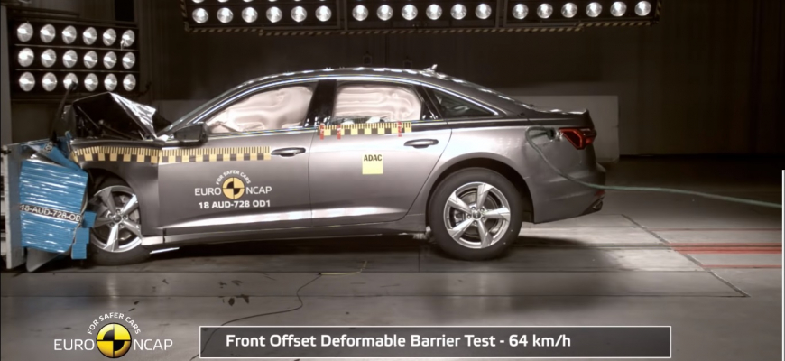 EuroNCAP crashtest Audi A6 ukázal bezpečnosť novej limuzíny