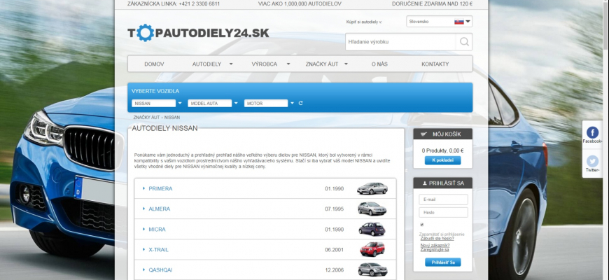 Online obchod na náhradné diely pre autá s najlepšími cenami
