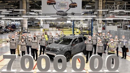 DACIA VYROBILA SEDEM MILIÓNOV ÁUT. JUBILEJNÝM KUSOM SA STAL OBĽÚBENÝ DUSTER