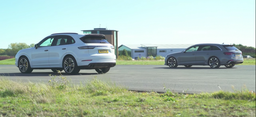 Šprint Cayenne Turbo a Audi RS4, opäť dva rozdielne svety