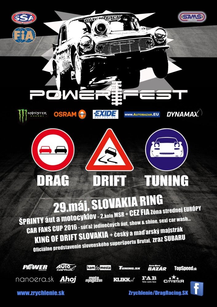 Blíži sa drag, drift, tuning majáles na SlovakiaRingu známy ako PowerFest
