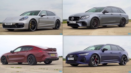 DRAG RACE AUDI RS6 PROTI BMW M8 GC, MERCEDES E63 A PANAMERA TURBO S