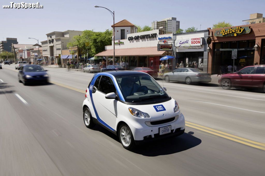 car2go v uliciach texaského Austinu