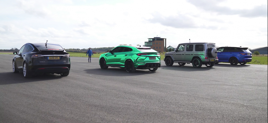 Drag race SUV, od Lamborghini po Teslu Model X