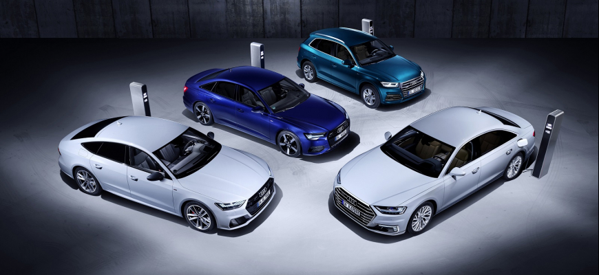 Nové modely Audi plug-in hybrid v Ženeve