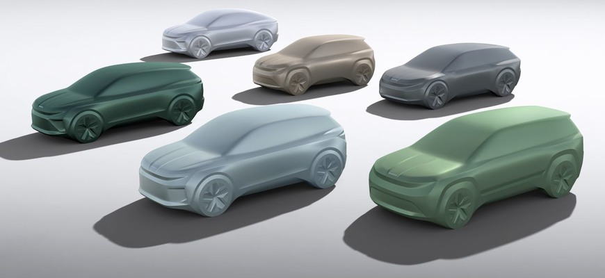 Škoda odhalila elektrickú Octaviu Combi, Elroq a ďalšie štyri nové čisto batériové modely