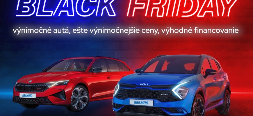 Black Friday v AAA AUTO - výrazne zlacnia 1 400 áut. Superb -5000 €, Audi A6 -3500 €, BMW X1 -2500 €...