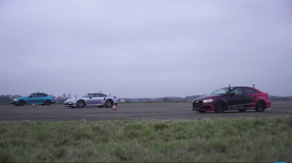 DRAG RACE TUNING ÁUT: AUDI RS3 PROTI BMW M5 A SÉRIOVÉMU 911 TURBO S