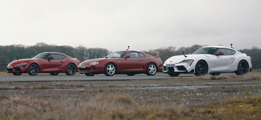 Drag race Toyota Supra: stretnutie generácií