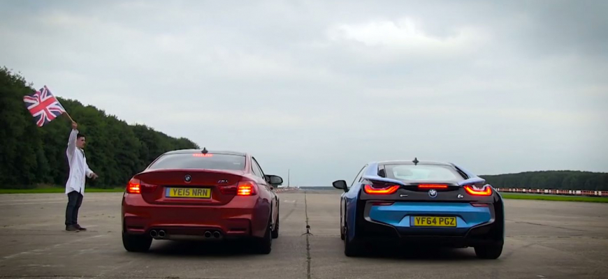 Šprint BMW M4 vs. BMW i8