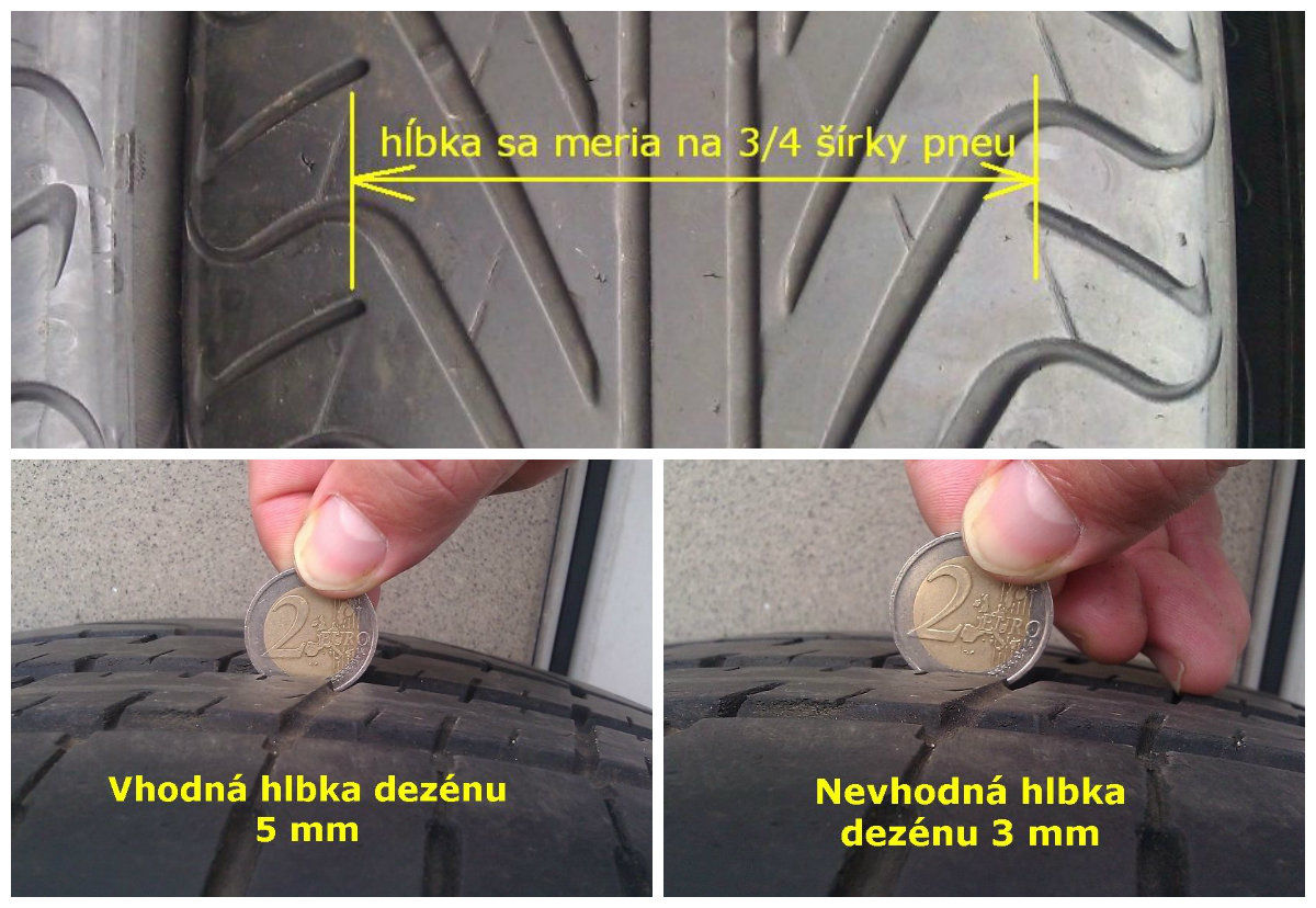 ak pneu nema aspon 4 mm dezen, radsej ich nepouzivajte