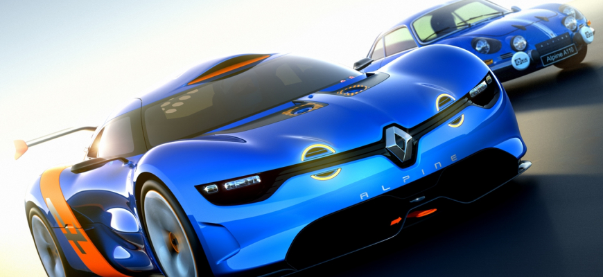 Koncept Renault Alpine A110-50 je vonku