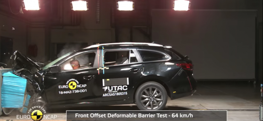 Mazda 6 Euro NCAP test zvládla na 5 hviezdičiek