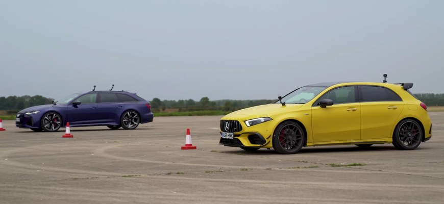 Drag race Audi RS6 proti Mercedes-AMG A45