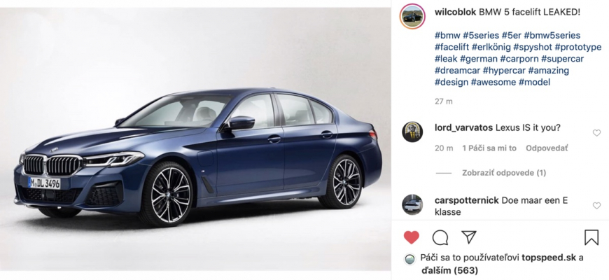 Toto sú fotografie BMW 5 facelift