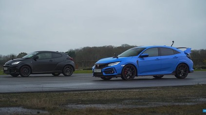 Drag race Toyota Yaris GR proti Honda Civic Type R