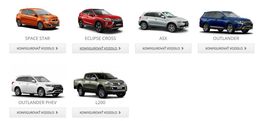 Konfigurátor Mitsubishi je vskutku jednoduchý a preto skvelý