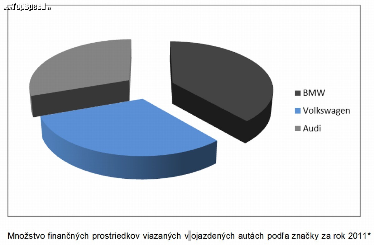 Množstvo finančných prostriedkov viazaných v ojazdených autách podľa značky za rok 2011*