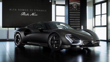 Alfa Romeo vyrobilo jedinú 33 Stradale bez farby. Celá karoséria ukazuje matný karbón