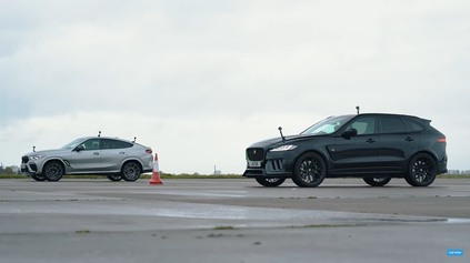 DRAG RACE BMW X6M PROTI TUNING JAGUAR F-PACE SVR