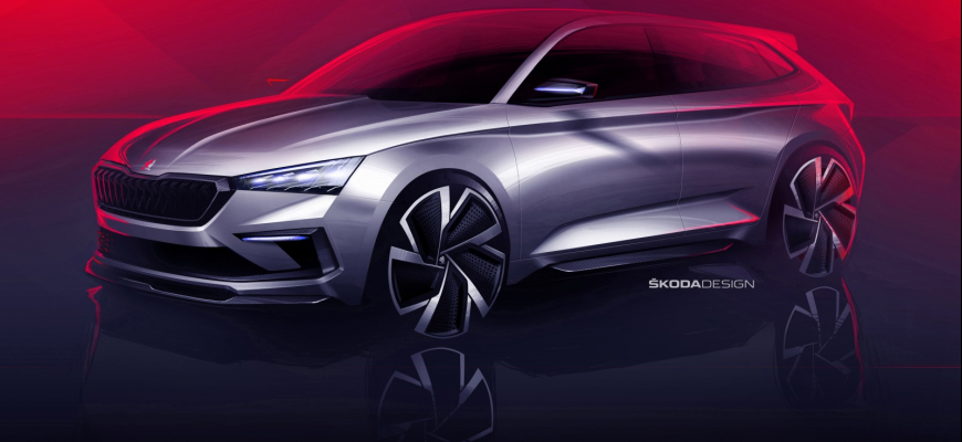 Škoda Vision RS sa pomaly odhaľuje