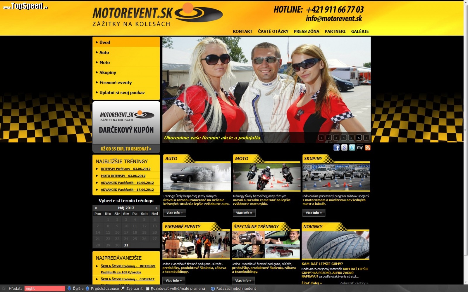 Nový web Motorevent.sk 2012