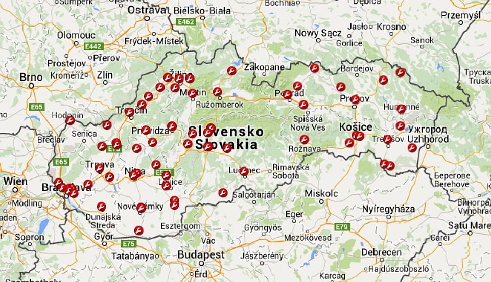 rozmiestnenie q-service po slovensku